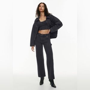 Denim Forum The Farrah Carpenter Jean - Black, Size 27